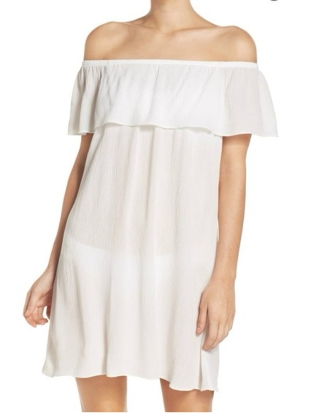 Becca Southern Belle swim coverup white